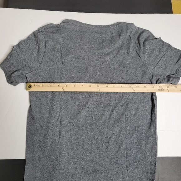 ON THE BYAS Short Sleeve Shirt With Pocket Men's Small Grey Red - Picture 5 of 9